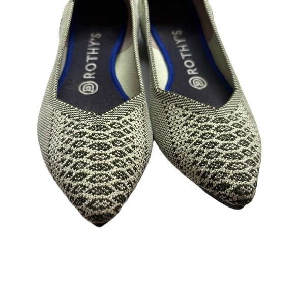 Rothy’s Pistachio Python Pointed Toe Flat Rare Retired Unicorn Size 8 Green - Picture 6 of 13